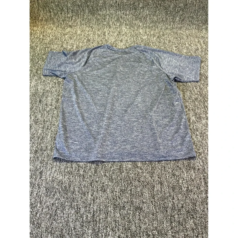 Nike Hydroguard Dri-Fit Swim T-Shirt Men XL Blue Heather Performance Swoosh Logo
